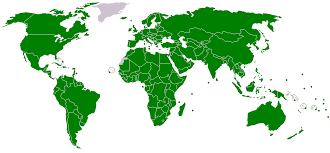 Distribuición de los paises en la FAO